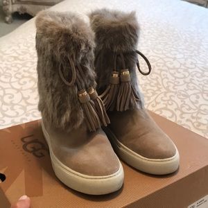 Tory Burch Suede and Fur Boots “Angelica” Size 8.
